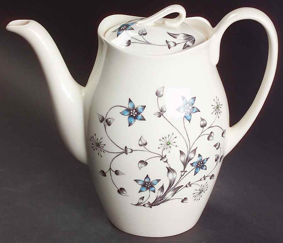 Titania Blue Coffee Pot & Lid by Johnson Brothers-1