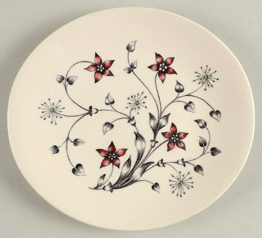 Titania Red Bread & Butter Plate by Johnson Brothers-1