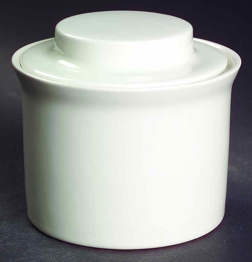 Tivoli White Sugar Bowl & Lid by Johnson Brothers-1