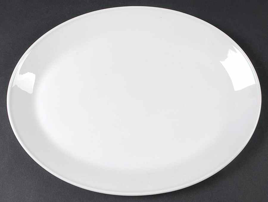 Tivoli White 12" Oval Serving Platter by Johnson Brothers-1