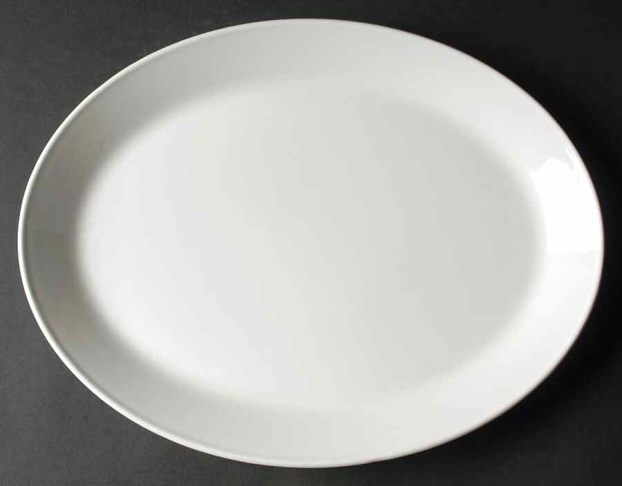 Tivoli White 14" Oval Serving Platter by Johnson Brothers-1