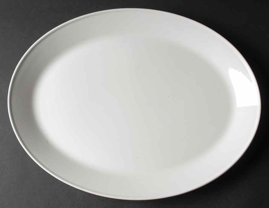 Tivoli White 15" Oval Serving Platter by Johnson Brothers-1