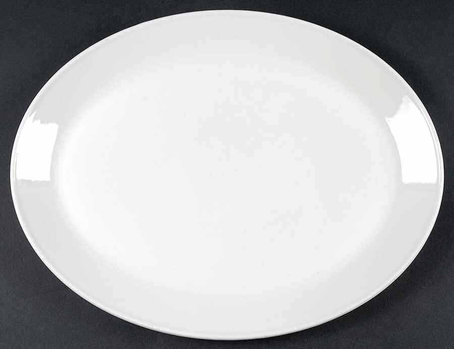 Tivoli White 13" Oval Serving Platter by Johnson Brothers-1