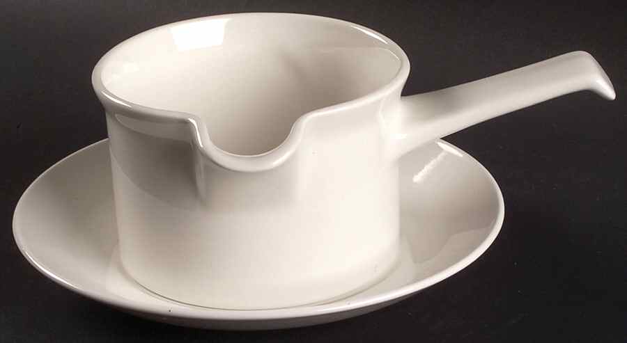 Tivoli White Gravy Boat & Underplate by Johnson Brothers-1
