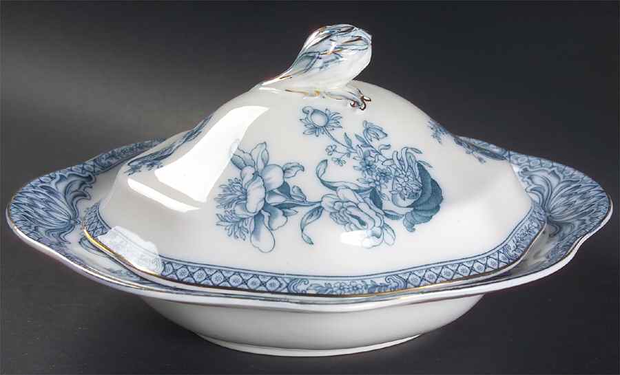 Tokio Transferware Oval Covered Vegetable by Johnson Brothers-1