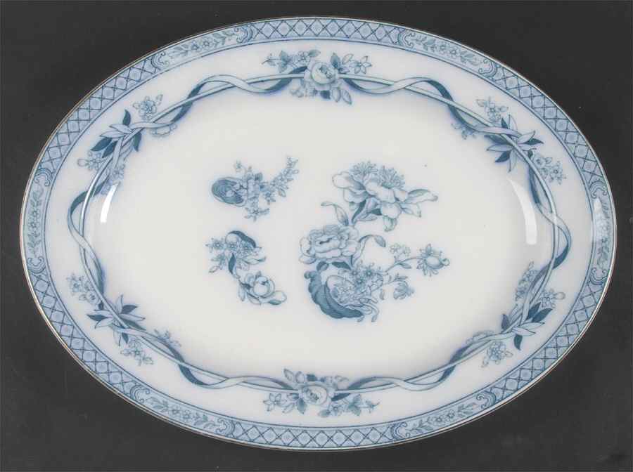 Tokio Transferware 16" Oval Serving Platter by Johnson Brothers-1