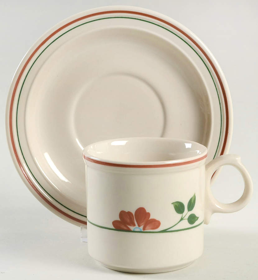 Tracy Flat Cup & Saucer Set by Johnson Brothers-1