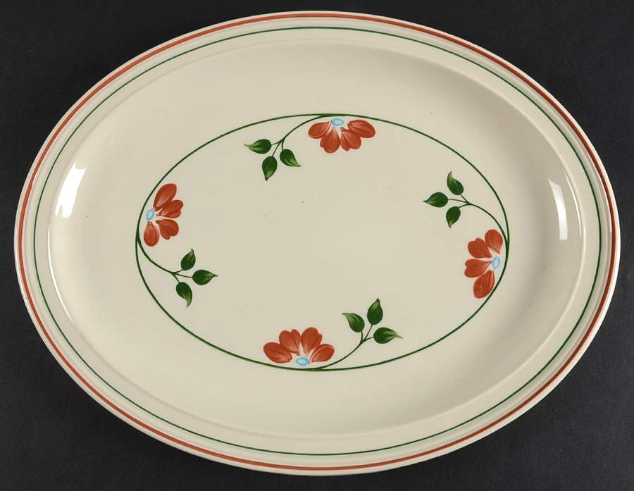 Tracy 14" Oval Serving Platter by Johnson Brothers-1
