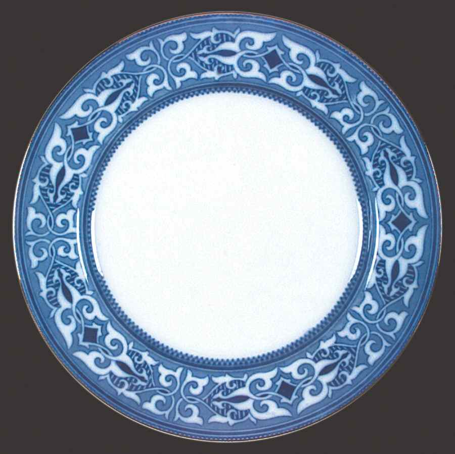 The Trieste (Flow Blue, Gold Trim) Dinner Plate by Johnson Brothers-1