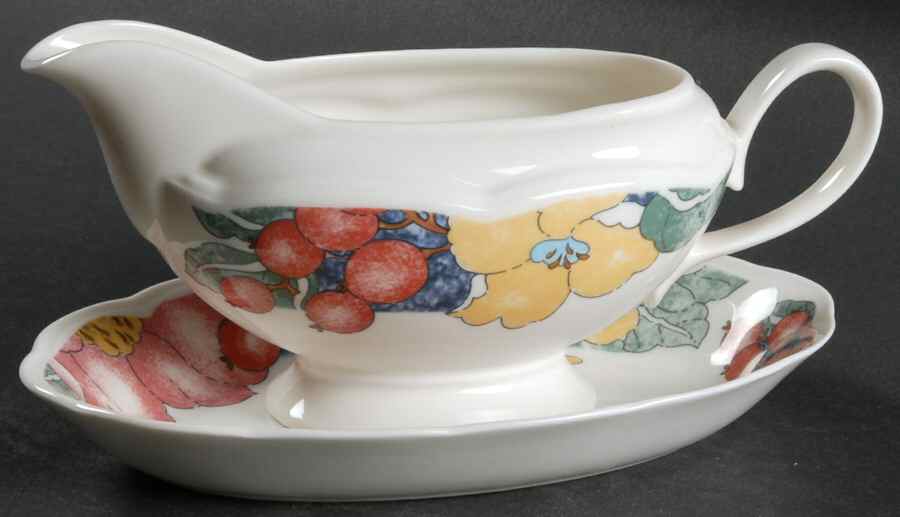 Tropicanna Gravy Boat & Underplate/Relish by Johnson Brothers-1