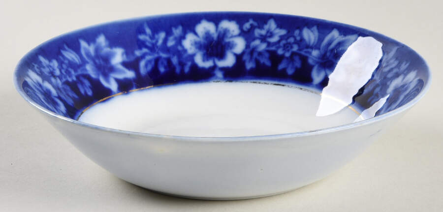 Turin Blue (Flow Blue) Coupe Cereal Bowl by Johnson Brothers-1
