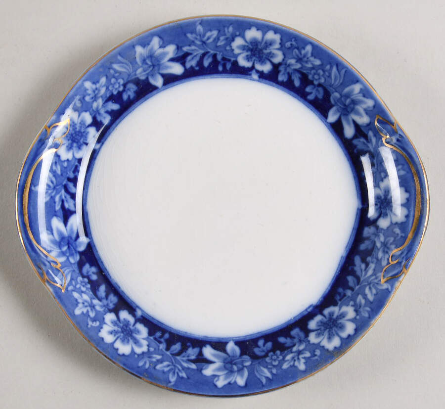Turin Blue (Flow Blue) Lemon Dish by Johnson Brothers-1