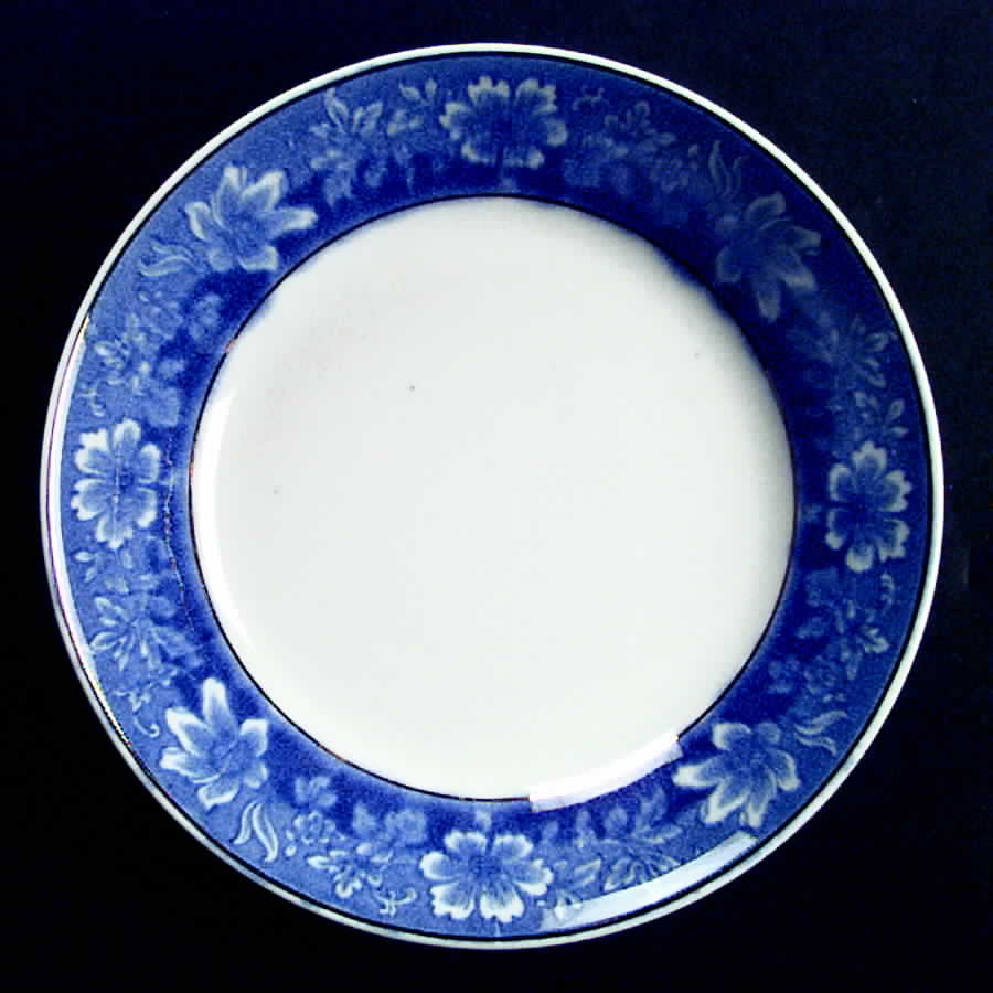 Turin Blue (Flow Blue) Coupe Soup Bowl by Johnson Brothers-1