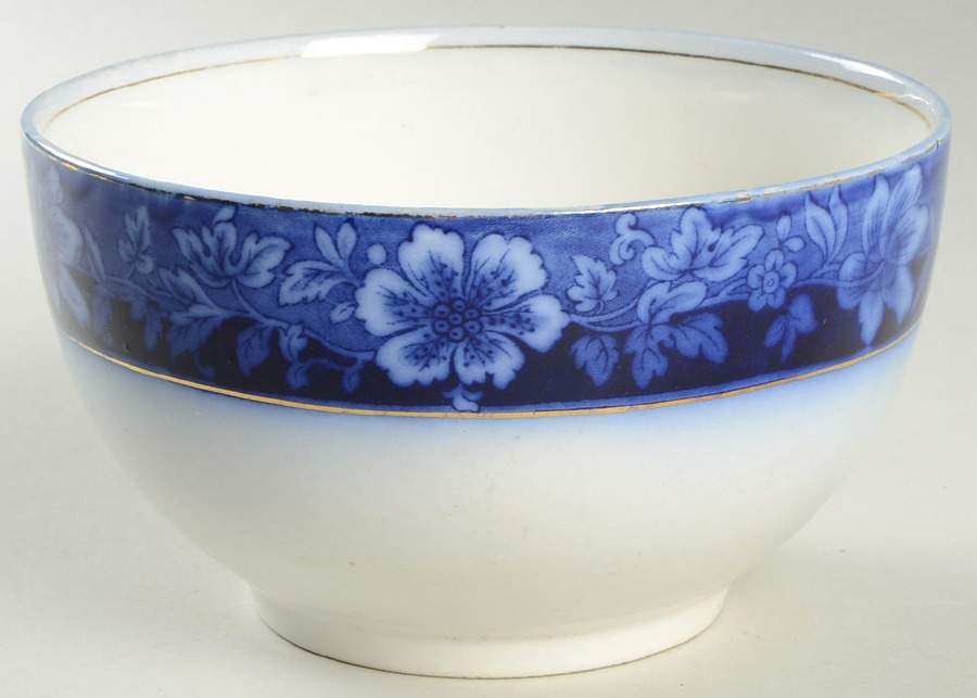 Turin Blue (Flow Blue) Cranberry Bowl by Johnson Brothers-1