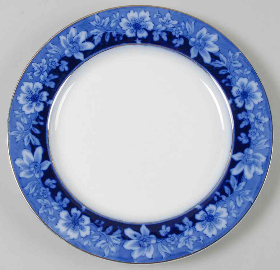 Turin Blue (Flow Blue) Luncheon Plate by Johnson Brothers-1