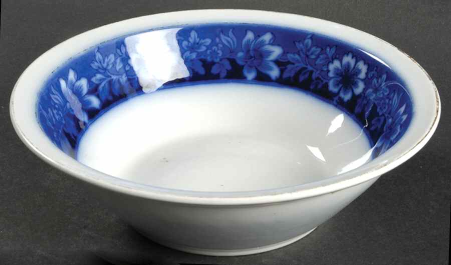 Turin Blue (Flow Blue) 8" Round Vegetable Bowl by Johnson Brothers-1