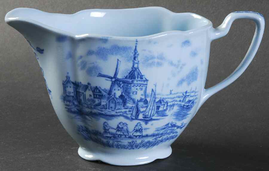 Tulip Time Blue (Blue Background) Creamer by Johnson Brothers-1