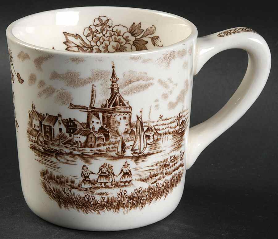 Tulip Time Brown Mug by Johnson Brothers-1