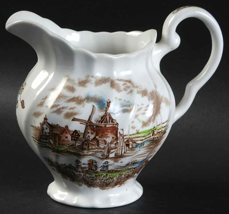 Tulip Time Brown Multicolor Creamer by Johnson Brothers-1