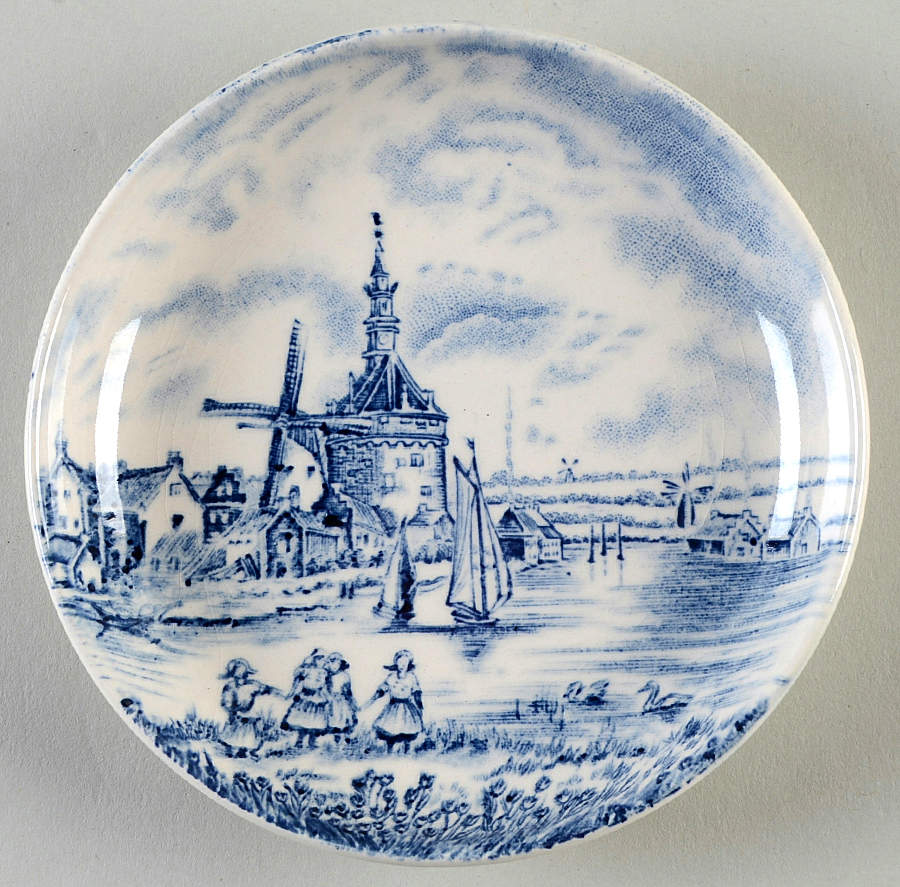 Tulip Time Blue (White Background) Coaster by Johnson Brothers-1