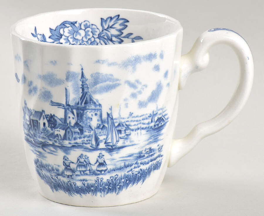 Tulip Time Blue (White Background) Mug by Johnson Brothers-1