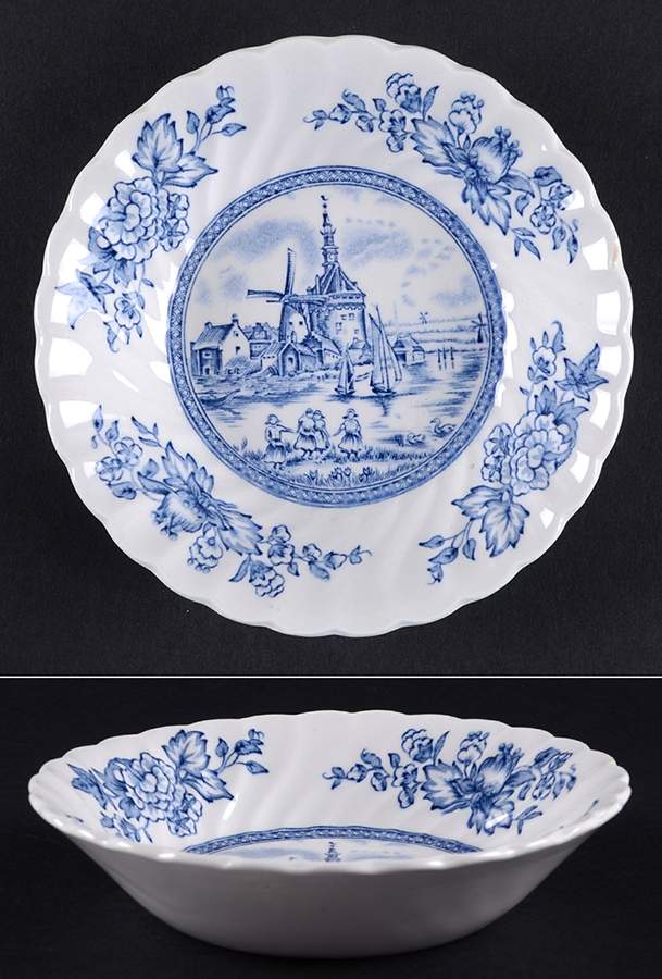 Tulip Time Blue (White Background) Fruit/Dessert (Sauce) Bowl by Johnson Brothers-1