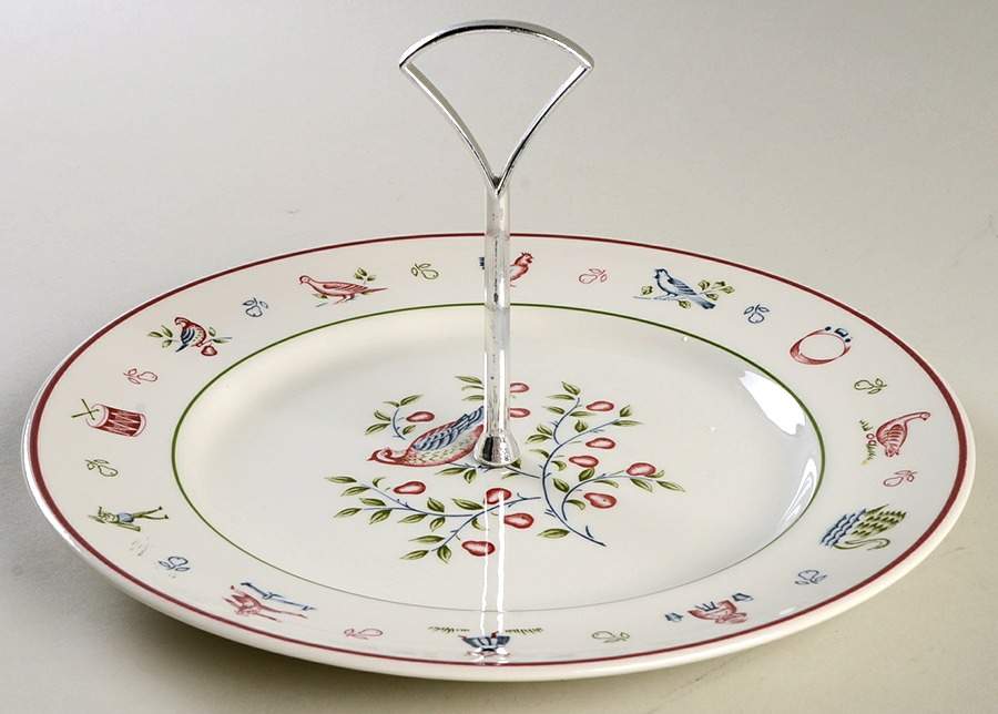 Twelve Days of Christmas Round Serving Plate with Handle (DP) by Johnson Brothers-1
