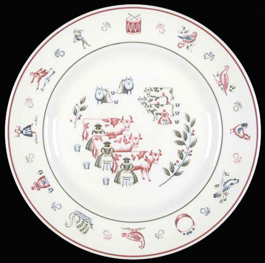 Twelve Days of Christmas Salad Plate by Johnson Brothers-1