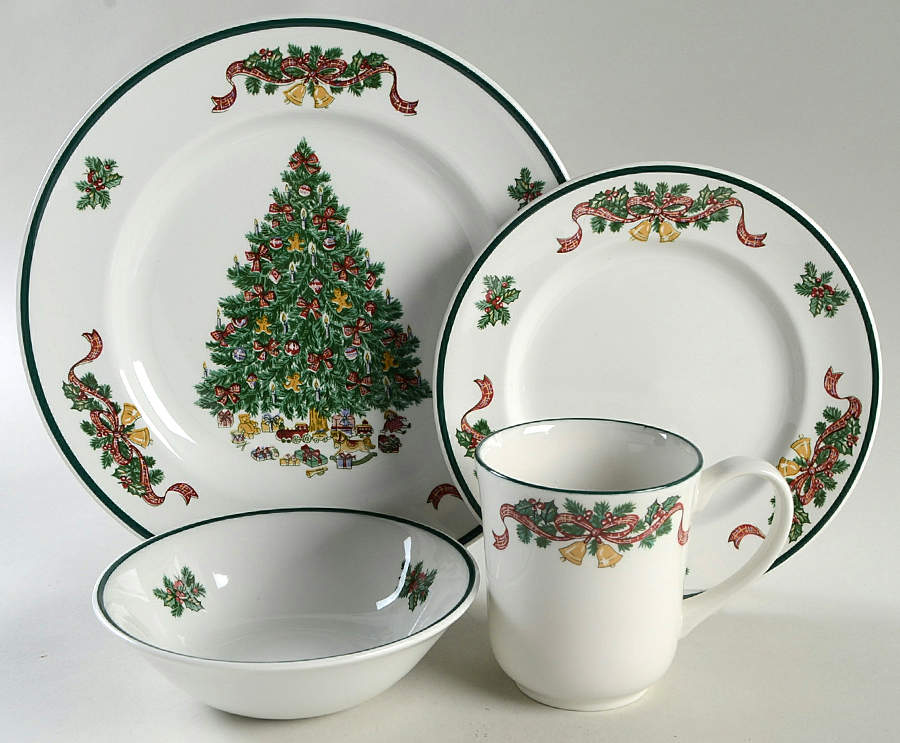 Victorian Christmas ("Made in England") 4 Piece Place Setting by Johnson Brothers-1