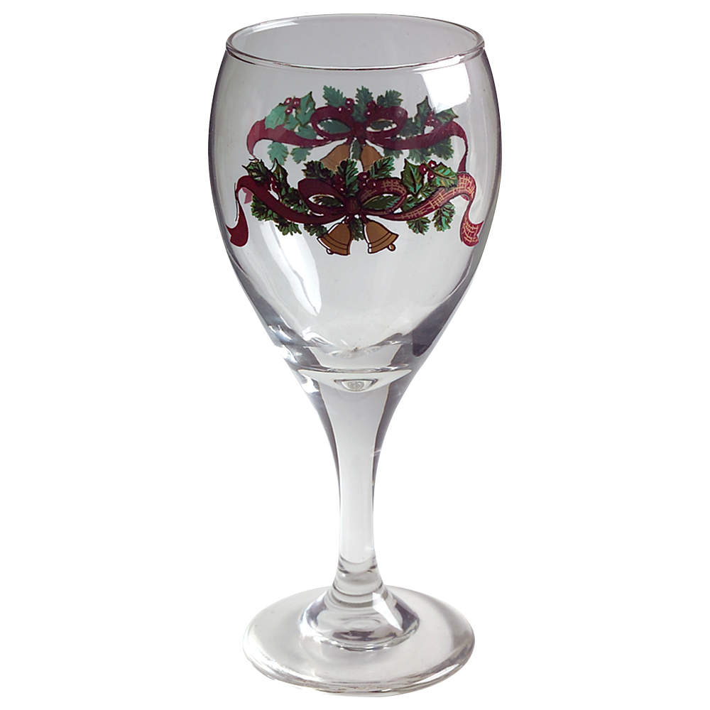Victorian Christmas ("Made in England") 12 Oz Glassware Goblet by Johnson Brothers-1