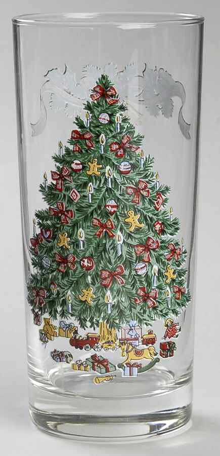 Victorian Christmas ("Made in England") 14 Oz Glassware Tumbler by Johnson Brothers-1