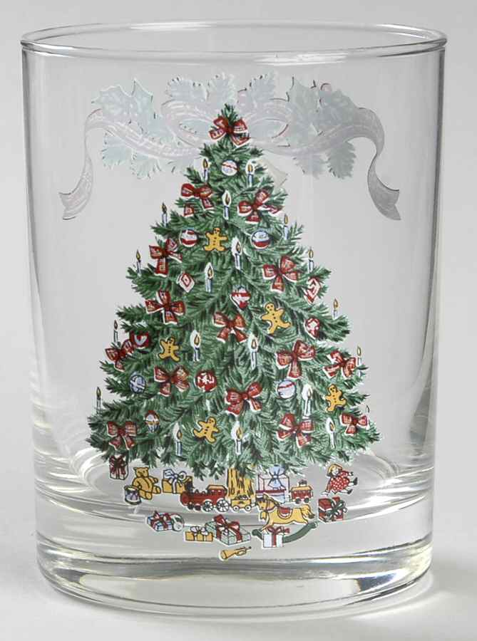 Victorian Christmas ("Made in England") 12 Oz Glassware Double Old Fashioned by Johnson Brothers-1