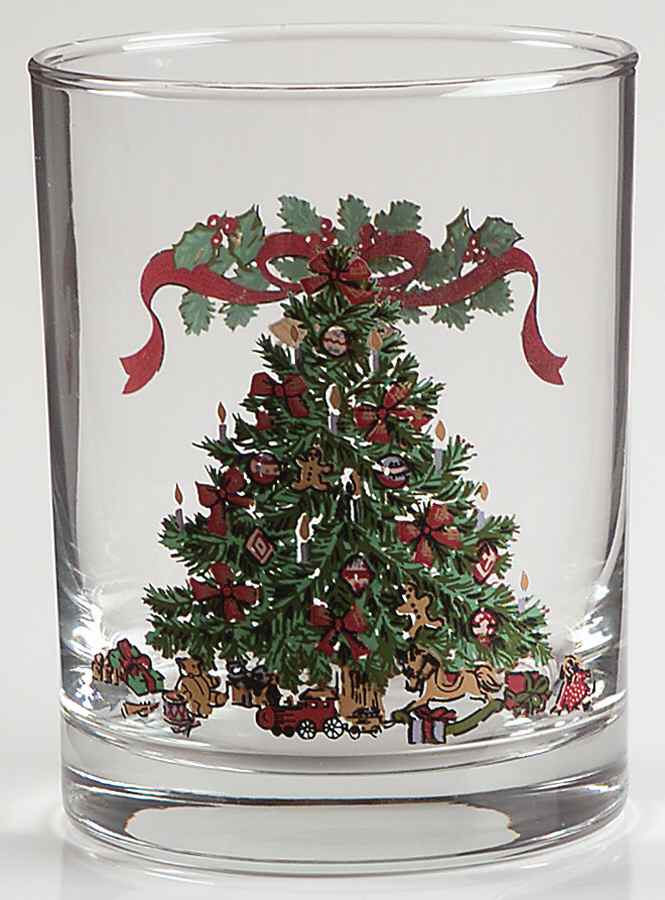 Victorian Christmas ("Made in England") 10 Oz Glassware Double Old Fashioned by Johnson Brothers-1