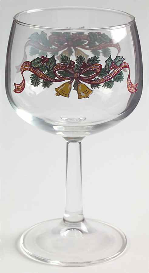 Victorian Christmas ("Made in England") 8 Oz Glassware Goblet by Johnson Brothers-1