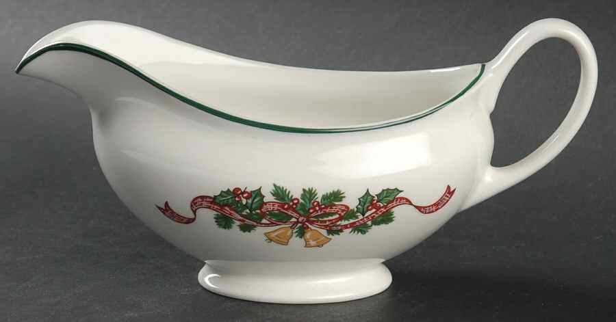 Victorian Christmas ("Made in England") Gravy Boat by Johnson Brothers-1
