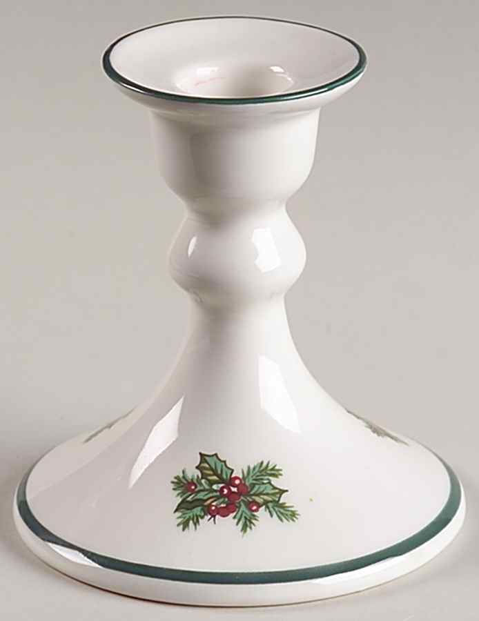 Victorian Christmas ("Made in England") Small Candlestick by Johnson Brothers-1
