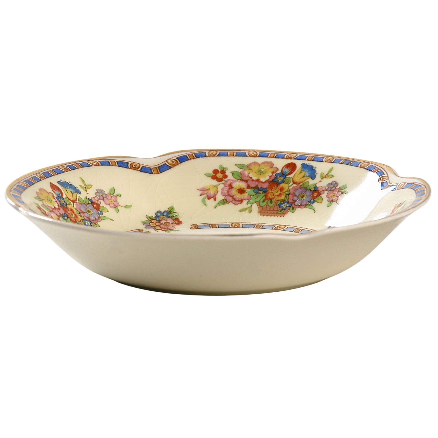 Victoria (Floral Basket) Fruit/Dessert (Sauce) Bowl by Johnson Brothers-1