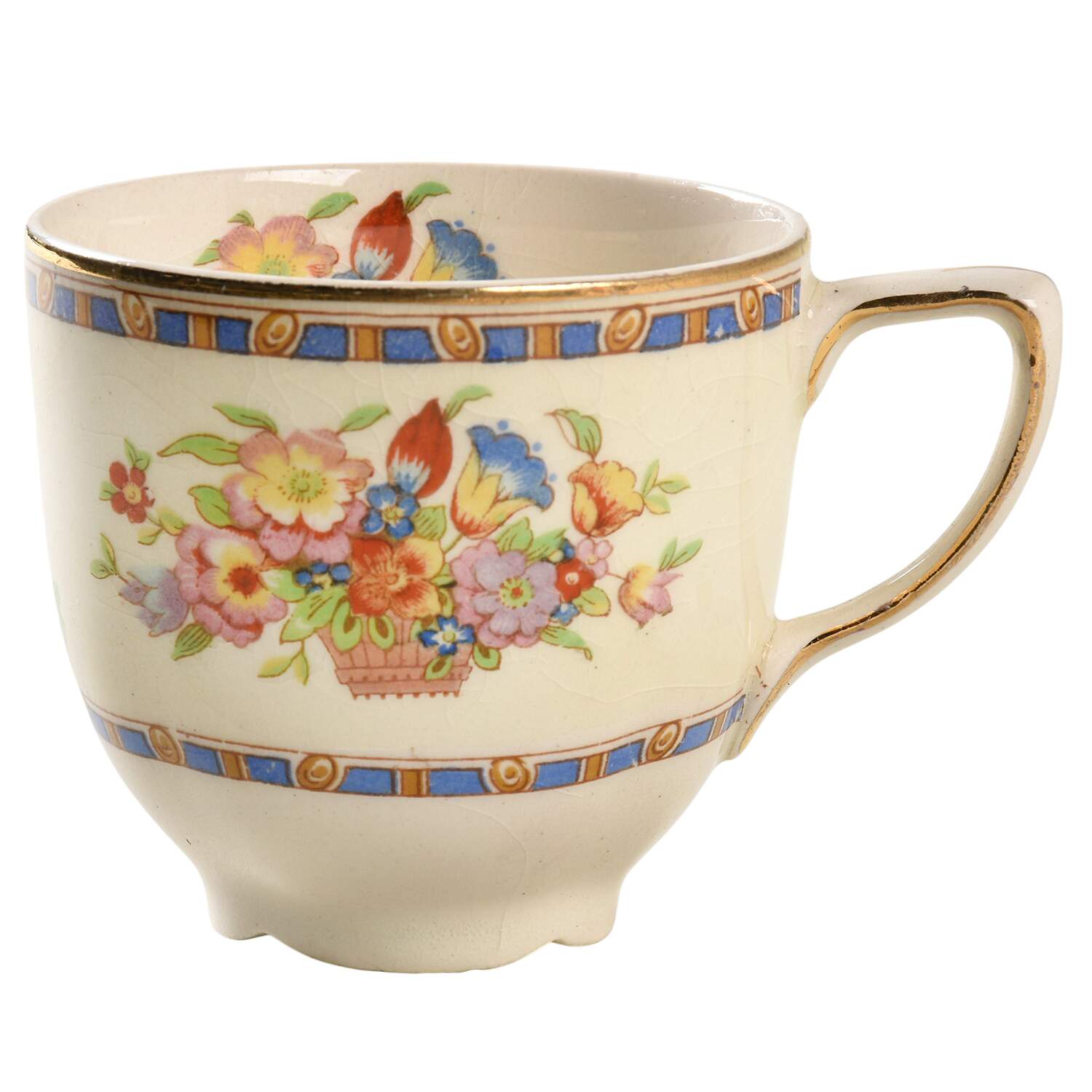 Victoria (Floral Basket) Flat Demitasse Cup by Johnson Brothers-1