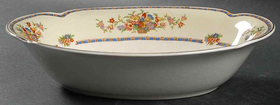 Victoria (Floral Basket) 9" Oval Vegetable Bowl by Johnson Brothers-1