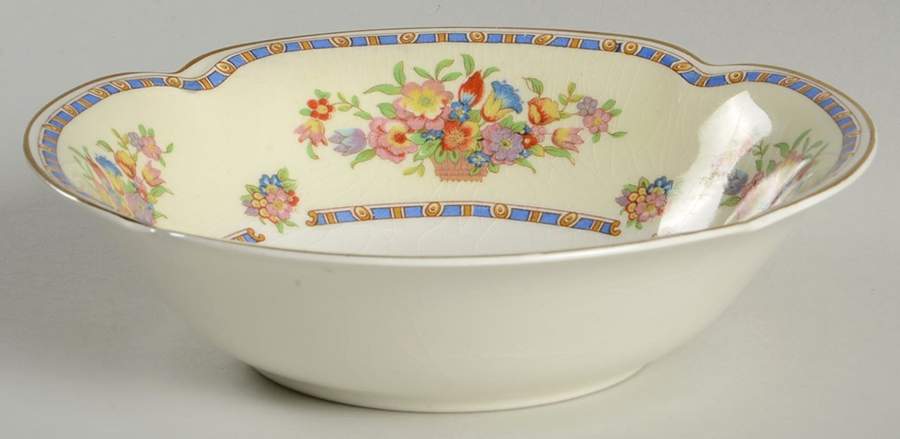 Victoria (Floral Basket) Coupe Cereal Bowl by Johnson Brothers-1