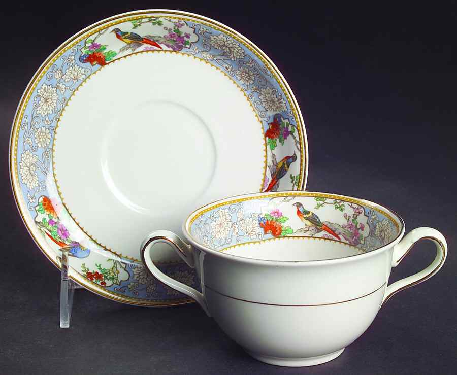 The Vigo (Smooth) Flat Bouillon Cup & Saucer by Johnson Brothers-1