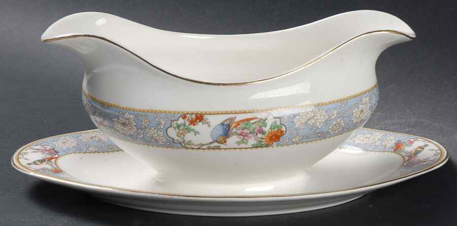 The Vigo (Smooth) Gravy Boat with Attached Underplate by Johnson Brothers-1