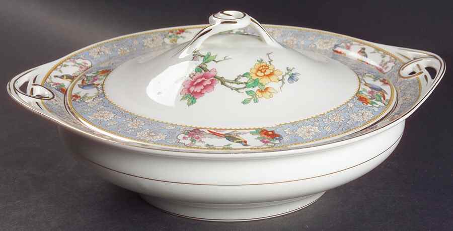 The Vigo (Smooth) Round Covered Vegetable by Johnson Brothers-1
