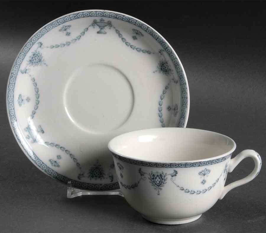 The Villiers Flat Cup & Saucer Set by Johnson Brothers-1