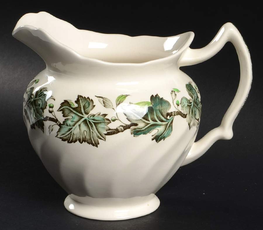 Vintage Cream (Green Ivy & Berries) 32 Oz Pitcher by Johnson Brothers-1