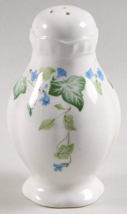 Vintage (Newer, Green Ivy, Blue Flowers) Pepper Shaker by Johnson Brothers-1