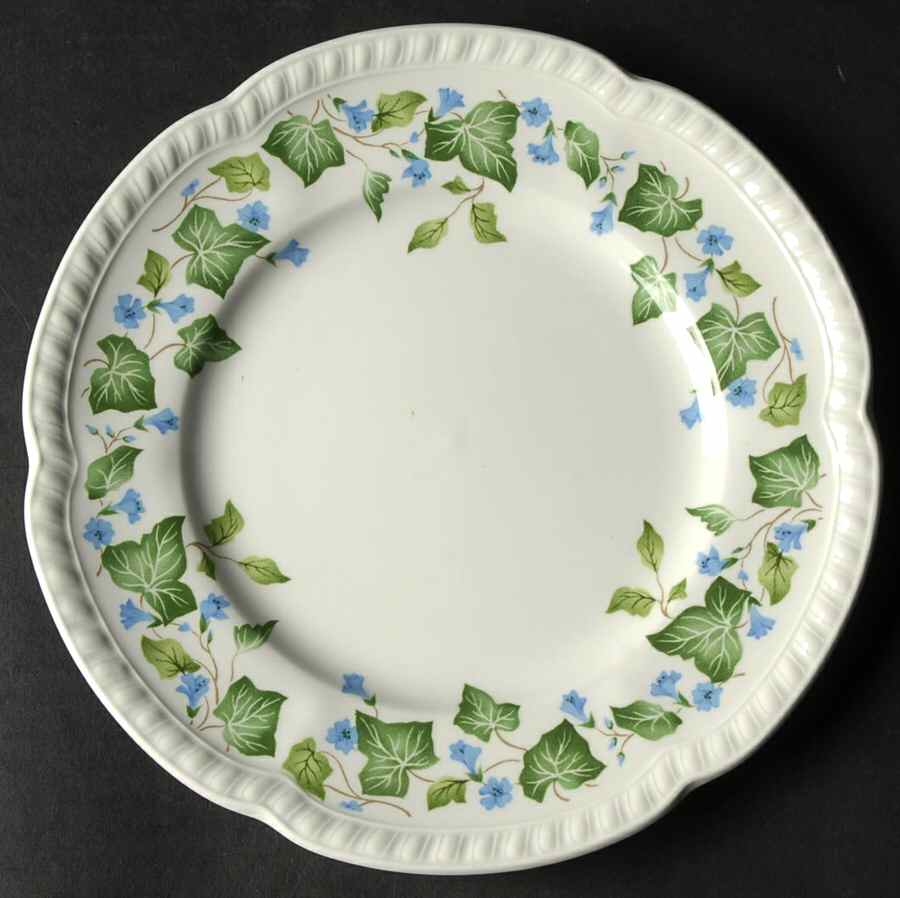Vintage (Newer, Green Ivy, Blue Flowers) Salad Plate by Johnson Brothers-1