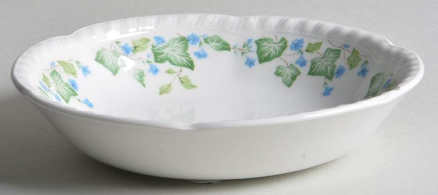 Vintage (Newer, Green Ivy, Blue Flowers) Fruit/Dessert (Sauce) Bowl by Johnson Brothers-1