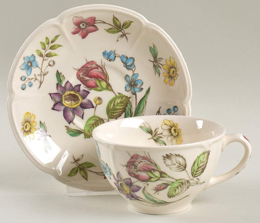 Wakefield Flat Cup & Saucer Set by Johnson Brothers-1