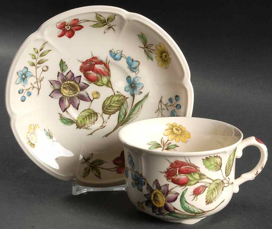 Wakefield Flat Cup & Saucer Set by Johnson Brothers-1